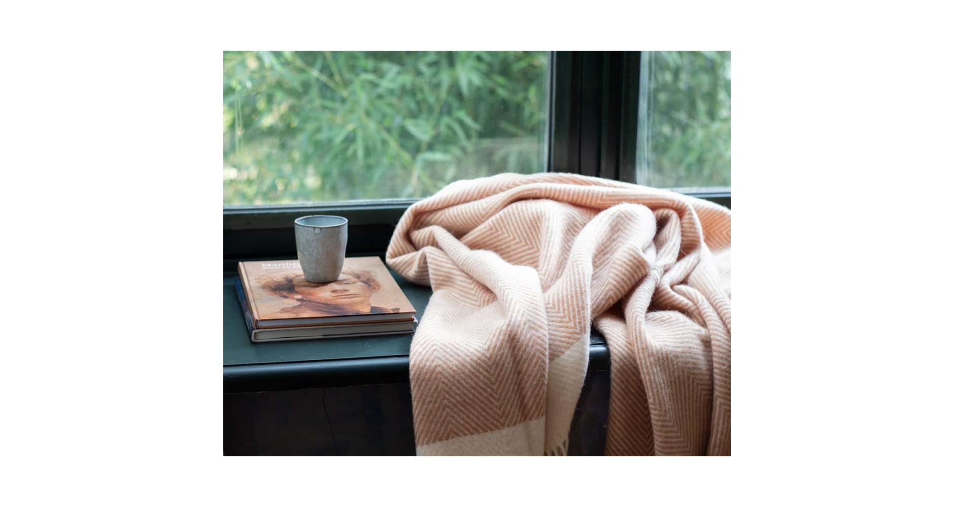 Plaid Laine FLORENCE sépia