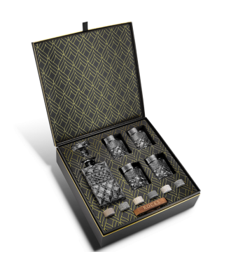 Set Regalo Whisky con Decanter, Bicchieri e Pietre