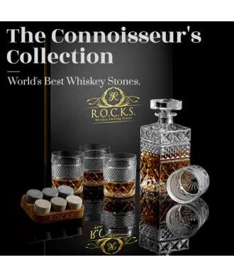 Whisky Gift Set with Decanter, Glasses & Stones