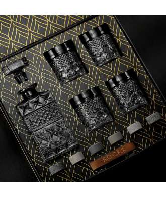 Coffret Cadeau Whisky : Carafe, Verres & Pierres