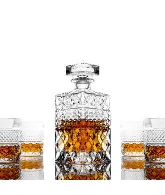 Set Regalo Whisky con Decanter, Bicchieri e Pietre