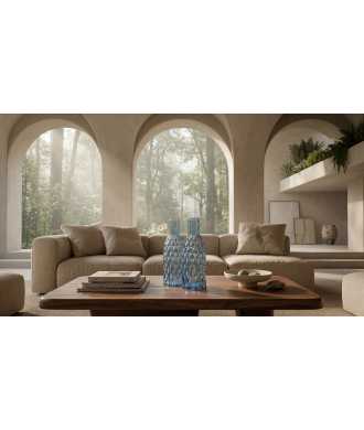 Vaso in Vetro Riciclato Ondulato 1 — Decorazione Luxury | Maison Imperiale