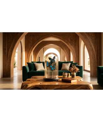 Blue Butterfly Glass Dome Décor 1 —  Decoration Luxury | Maison Imperiale