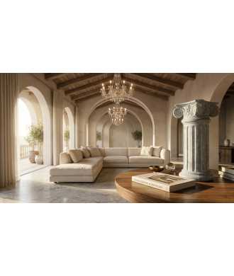 Colonne Décorative Or Pâle 1 —  Décoration Luxury | Maison Imperiale