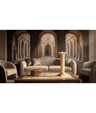 Candela Colonna Corinzia in Cera d’Api Naturale — Decorazione Luxury | Maison Imperiale