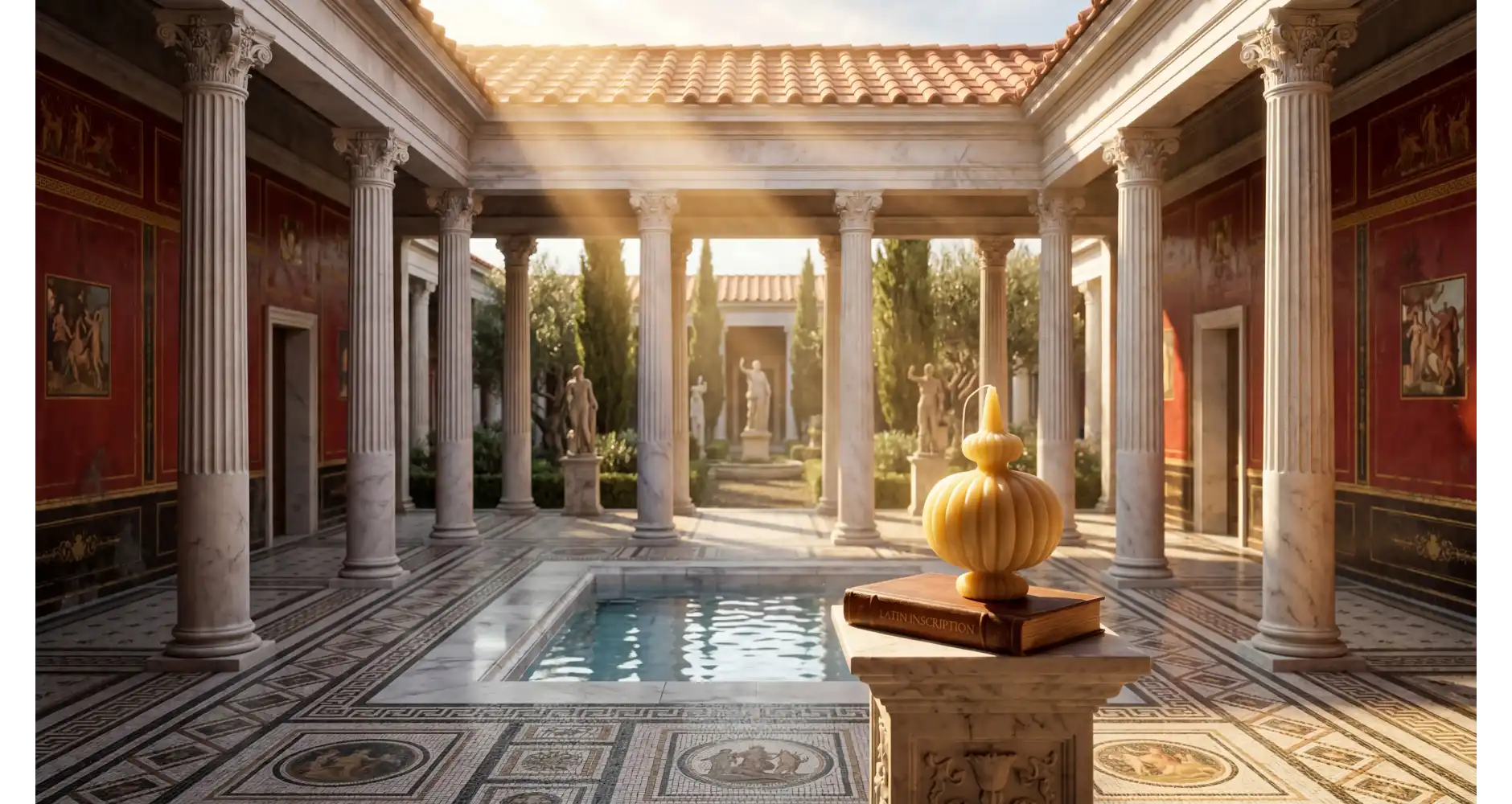 Small Baroque Candle in Natural Beeswax —  Decoration Luxury | Maison Imperiale