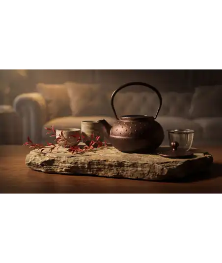 Oitomi Prune Cast Iron Teapot —  Decoration Luxury | Maison Imperiale