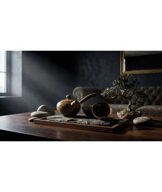 Set en Porcelaine Kaki avec Poignées en Bois —  Décoration Luxury | Maison Imperiale