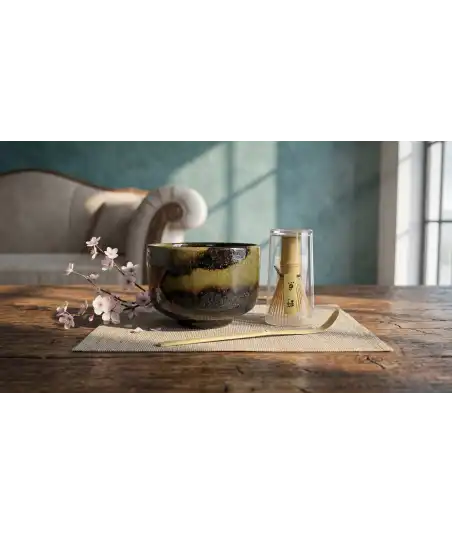 Set Matcha | Tazza Verde, Fouet e Cucchiaio — Decorazione Luxury | Maison Imperiale