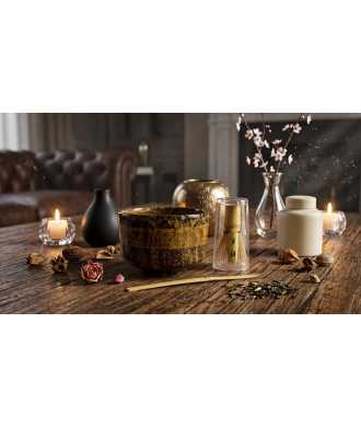 Set Matcha – Tazza Ocra,  Frusta e Cucchiaio — Decorazione Luxury | Maison Imperiale