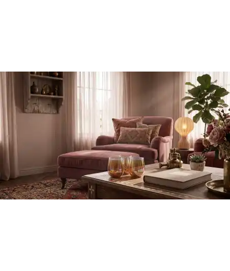 Portacandele arancione iridescente — Decorazione Luxury | Maison Imperiale