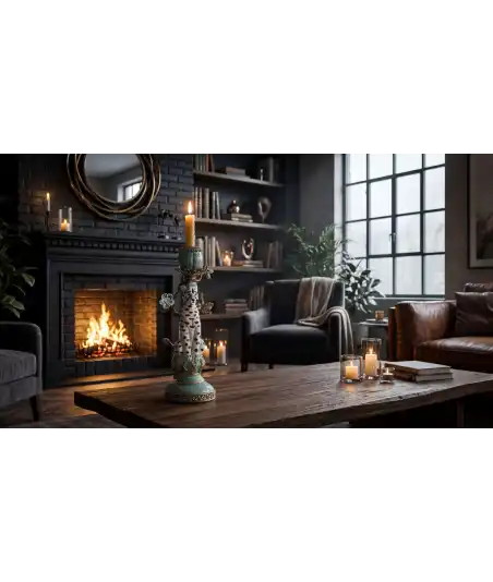 Candeliere Leopardo Verde Beige & Oro — Decorazione Luxury | Maison Imperiale