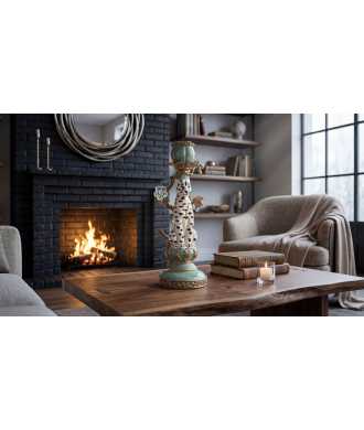 Green Beige & Gold Leopard Candle Holder 2 —  Decoration Luxury | Maison Imperiale