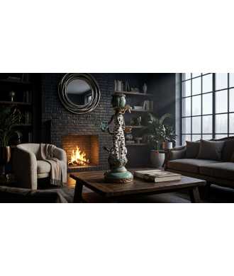 Green Beige & Gold Leopard Candle Holder 1 —  Decoration Luxury | Maison Imperiale