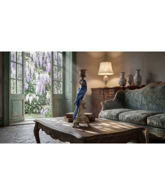 Bougeoir Perroquet Bleu & Or 1 —  Décoration Luxury | Maison Imperiale
