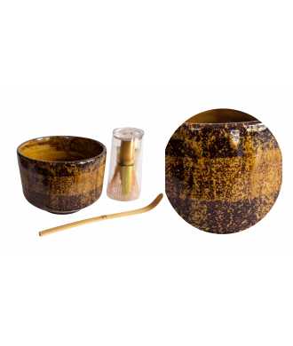 Matcha Set – brown Bowl, Whisk, and Scoop 5 —  Decoration Luxury | Maison Imperiale
