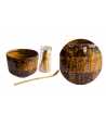 Set Matcha – Tazza Ocra,  Frusta e Cucchiaio 5 — Decorazione Luxury | Maison Imperiale
