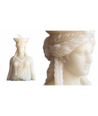 Candela Cariatide Mezzo Busto in Cera d’Api