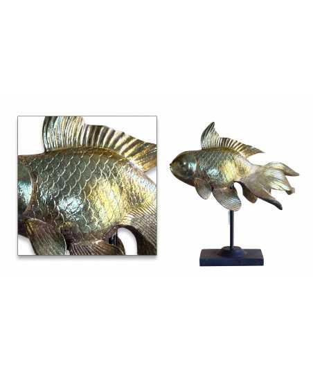 Poisson Doré Sinueux grand 6 —  Décoration Luxury | Maison Imperiale