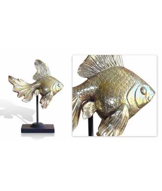 Pesce Oro Sinuoso piccolo 9 — Decorazione Luxury | Maison Imperiale