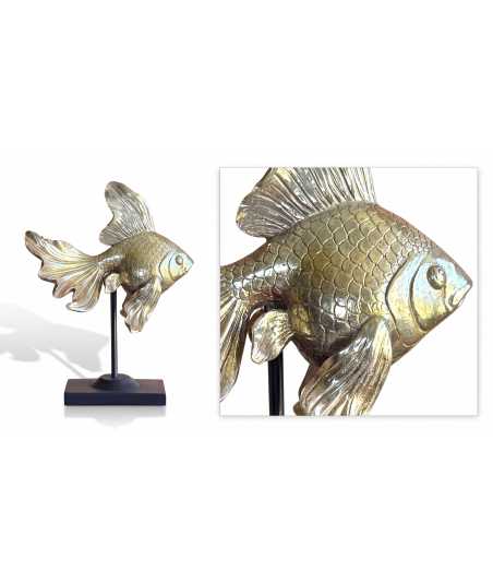 Pesce Oro Sinuoso piccolo 9 — Decorazione Luxury | Maison Imperiale