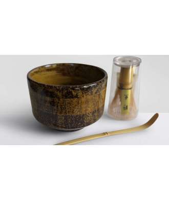 Set Matcha – Tasse Ocre, Fouet et Cuillère