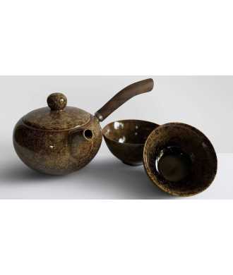 Khaki Porcelain Set with Wooden Handles 2 —  Decoration Luxury | Maison Imperiale
