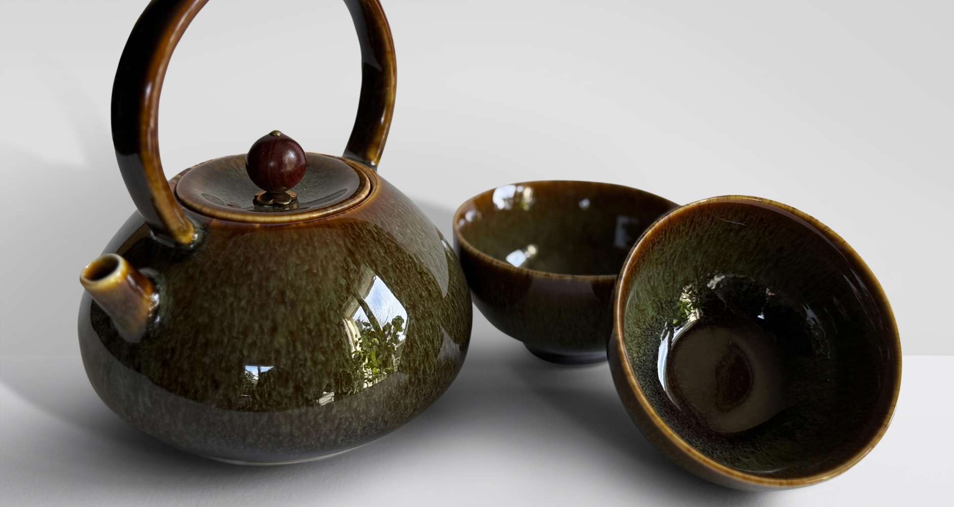 Porcelain Tea Set green