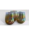 Iridescent Orange Candle Holders