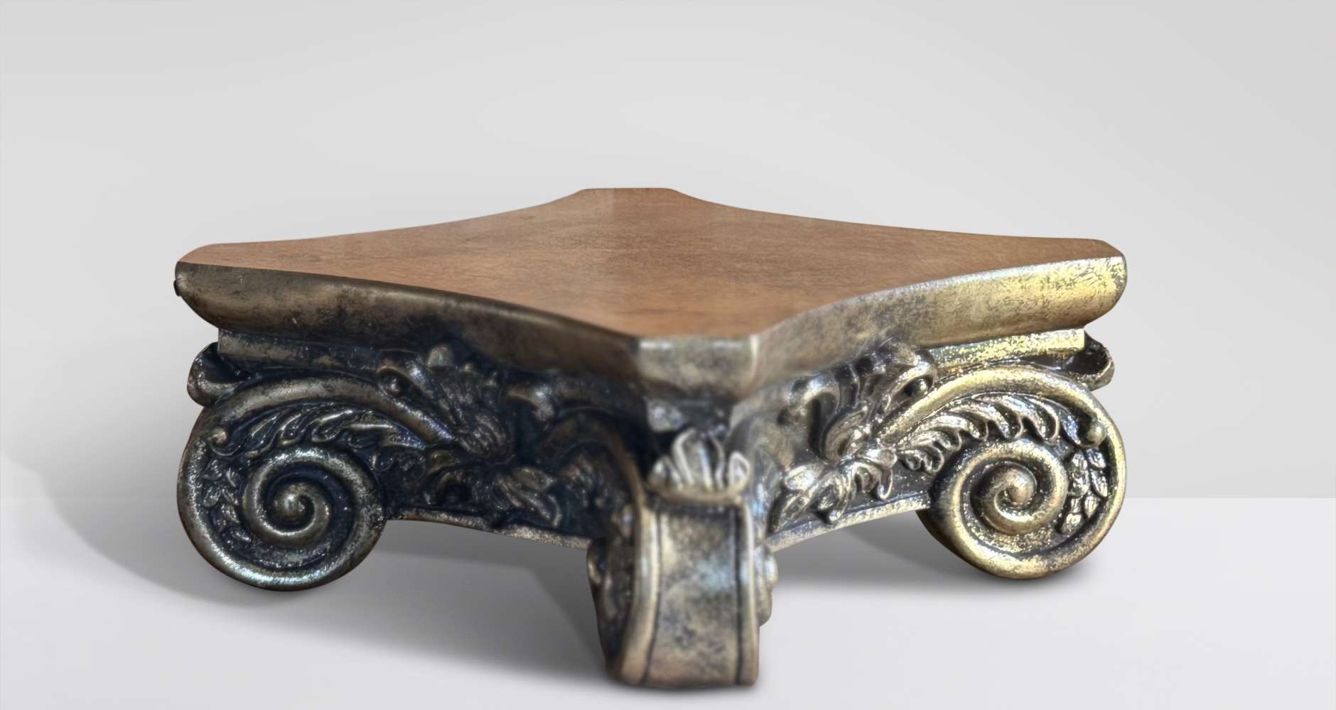 Capitello-piedistallo Oro scuro grande