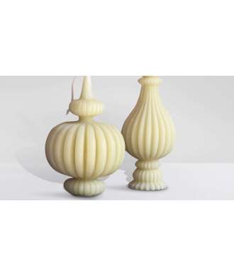 Large Baroque Candle in Natural Beeswax 7 —  Decoration Luxury | Maison Imperiale
