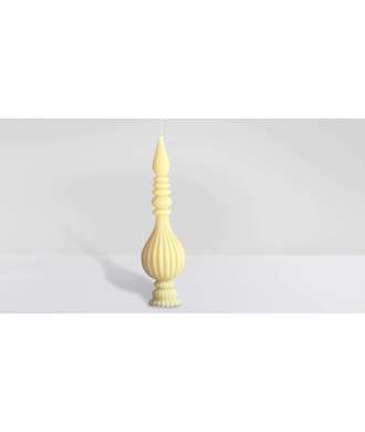 Large Baroque Candle in Natural Beeswax 4 —  Decoration Luxury | Maison Imperiale
