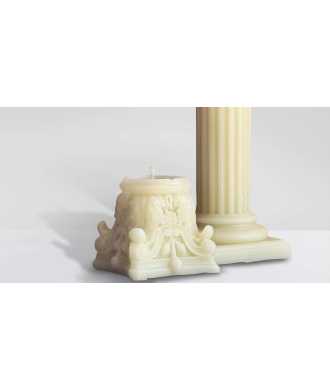 Candela Capitello Avorio in Cera d’Api 6 — Decorazione Luxury | Maison Imperiale