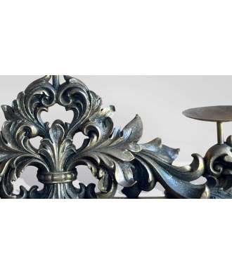 Baroque triple candelabrum Antique gold