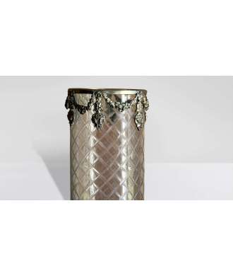 Vintage lantern Antique gold and glass