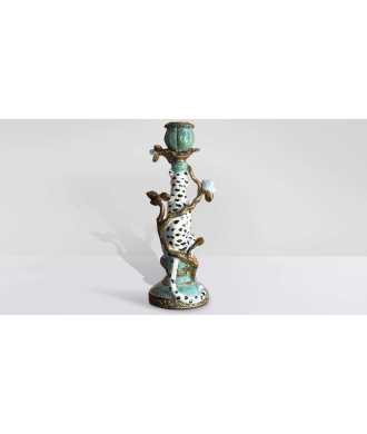 Green Beige & Gold Leopard Candle Holder 6 —  Decoration Luxury | Maison Imperiale