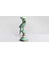 Parrot candle holder Green, Gold