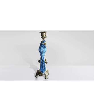 Blue & Gold Parrot Candle Holder 4 —  Decoration Luxury | Maison Imperiale