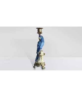 Bougeoir Perroquet Bleu & Or 6 —  Décoration Luxury | Maison Imperiale