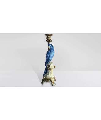 Blue & Gold Parrot Candle Holder 6 —  Decoration Luxury | Maison Imperiale