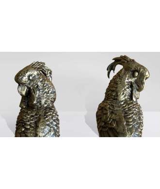 Pair of parrots Antique Gold, Brown