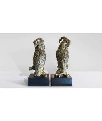 Pair of parrots Antique Gold, Brown