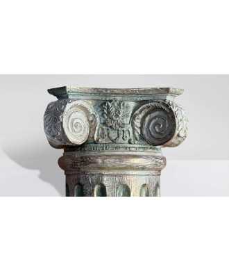 Grande Colonna Decorativa Verde & Oro 6 — Decorazione Luxury | Maison Imperiale