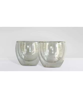 Set of Two Double-Walled Glass Tea Cups (150 ml)